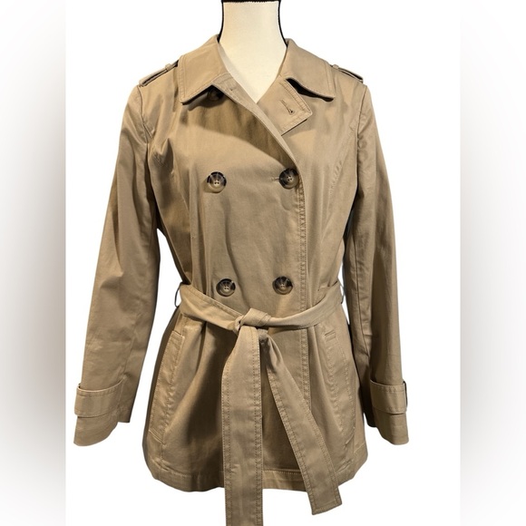 Talbots Classic Beige Trench Coat - Picture 6 of 11